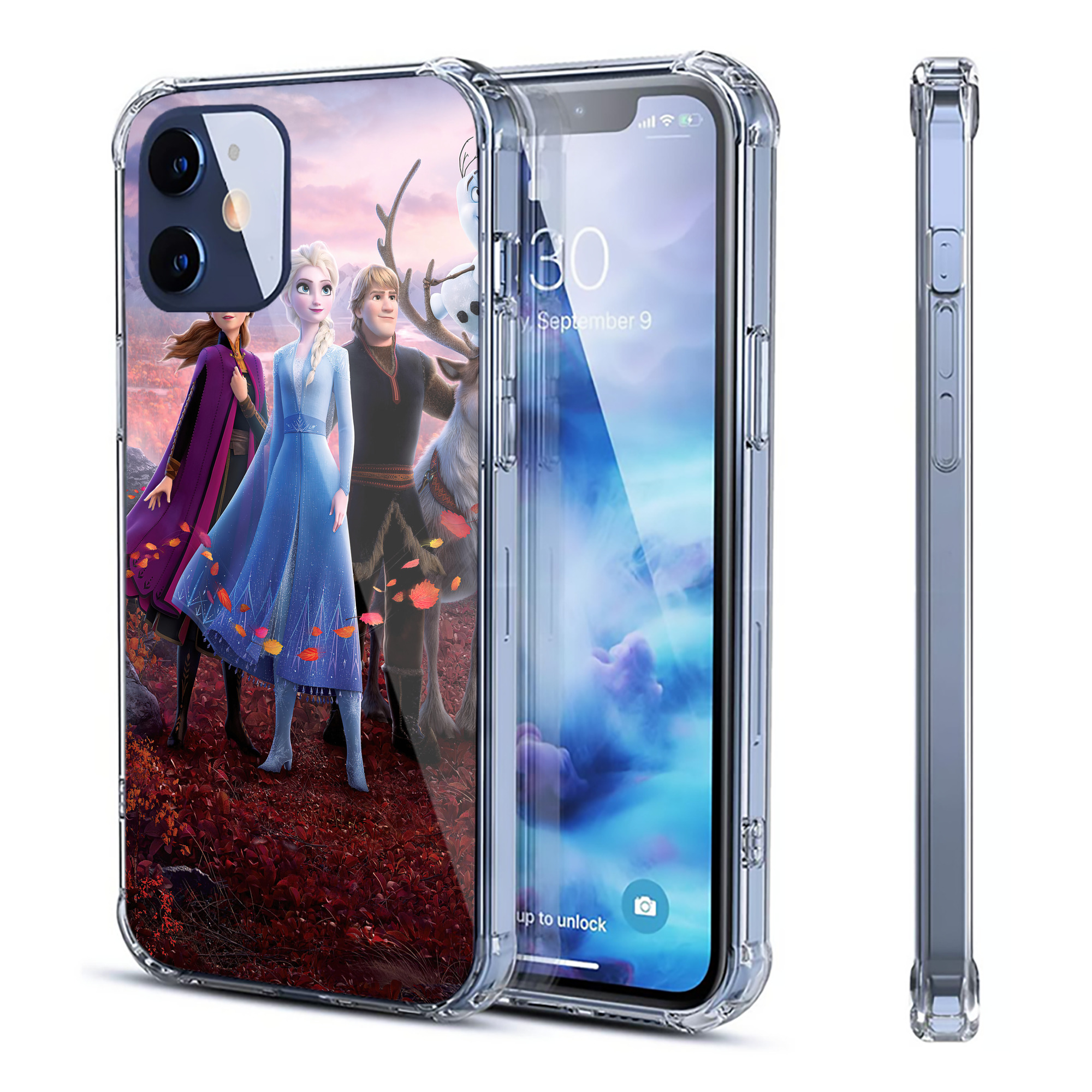 （画像用） アナと雪の女王 アンナ エルサ Frozen Anna Elsa 【iPhone 12シリーズ対応】透明スマホケース（クリアソフトケース）